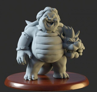 macaco Preto bowser homem mario Nintendo 3d print model - Mito3D