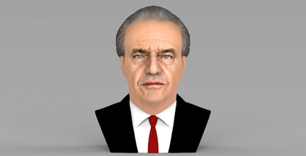 jack nicholson bust ready full color 3d printing celebrity famous actor hopkins niro al pacino cuckoo nest shining lakers 3d print model - Mito3D