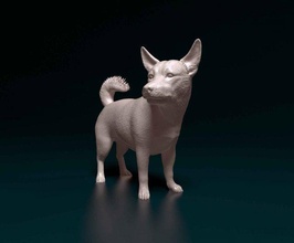 jack russell cruzar 3d impresión modelo in figuritas 3dexport terrier perro animal listo imprimir stl obj collar 3d print model - Mito3D