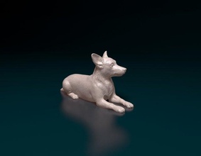 jack russell traverser 3d impression modèle in figurines 3dexport chien animal printready imprimable stl obj 3d print model - Mito3D
