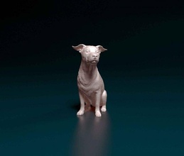 jack russell sentado 3d impresión modelo in figuritas 3dexport perro animal listo imprimir stl obj imprimible 3d print model - Mito3D
