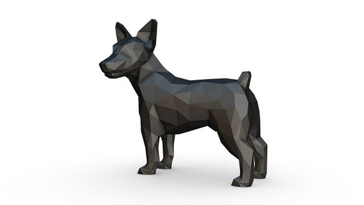 kriko russell teriyer 3d yazdır model in hayvanlar 3dexport jackrussell 3dprinted köpek sanat hediye düşük poli 3dprint hayvan dekor iç tasarım minyatürler heykel oyuncak 3d print model - Mito3D