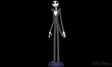jack skellington - nightmare christmas 3d print model in monsters & creatures 3dexport skull skeleton halloween 3d print model - Mito3D