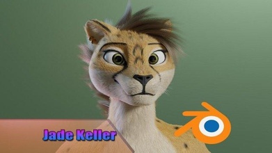 jade keller 3d model in fantasy 3dexport female girl fur furry blender animal cheetah cycles anthropomorphic mammal 3d print model - Mito3D