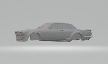 jaguar velocidade larga xjc 3d impressão modelo in veículo 3dexport diecast slotcar hotwheels 3d print model - Mito3D