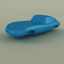jaguar type 3d impression modèle in automobile 3dexport voiture classique corps coquille 3d print model - Mito3D