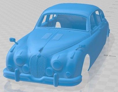 jaguar mk2 1965 printable body car automotive slot scalextric tamiya rc miniz hobby micro 3d print model - Mito3D