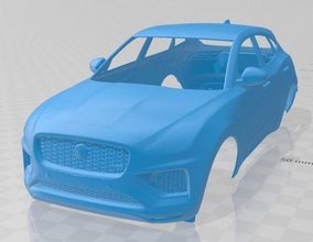 jaguar e pace r dynamic 2021 printable body car 3d print model in automotive 3dexport slot scalextric tamiya rc miniz hobby micro 3d print model - Mito3D