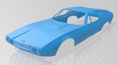 jaguar pirana bertone 1967 yazdırılabilir vücut araba 3d yazdır model in otomotiv 3dexport yuva ölçülü tamiya rc 1 24 32 3d print model - Mito3D