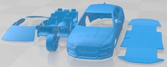jaguar xe 2020 printable car  automotive jaguar xe 2020 printable car slot scalextric tamiya rc miniz hobby micro diecast  3d print model - Mito3D