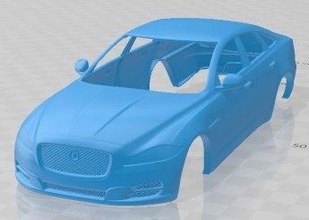 jaguar xj 2010 printable body car 3d print model in automotive 3dexport slot scalextric tamiya rc miniz hobby micro 3d print model - Mito3D