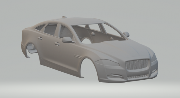 jaguar xj vehículo fundido presión tragamonedas ruedas calientes miniaturas espacio impresión impreso caliente 3d print model - Mito3D
