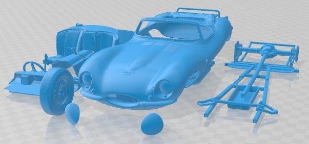 jaguar xkss 1957 printable car automotive slot scalextric tamiya rc miniz hobby micro diecast 3d print model - Mito3D