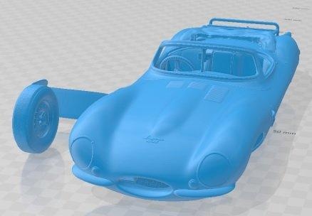 jaguar xkss 1957 printable car  automotive jaguar xkss 1957 printable car diorama modeling hobby solid scale model  3d print model - Mito3D