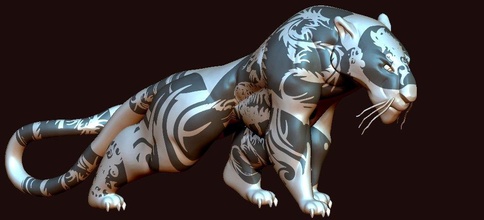 giaguaro 3d stampa modello in animali 3dexport momenti 3dprint prints model 3d print model - Mito3D