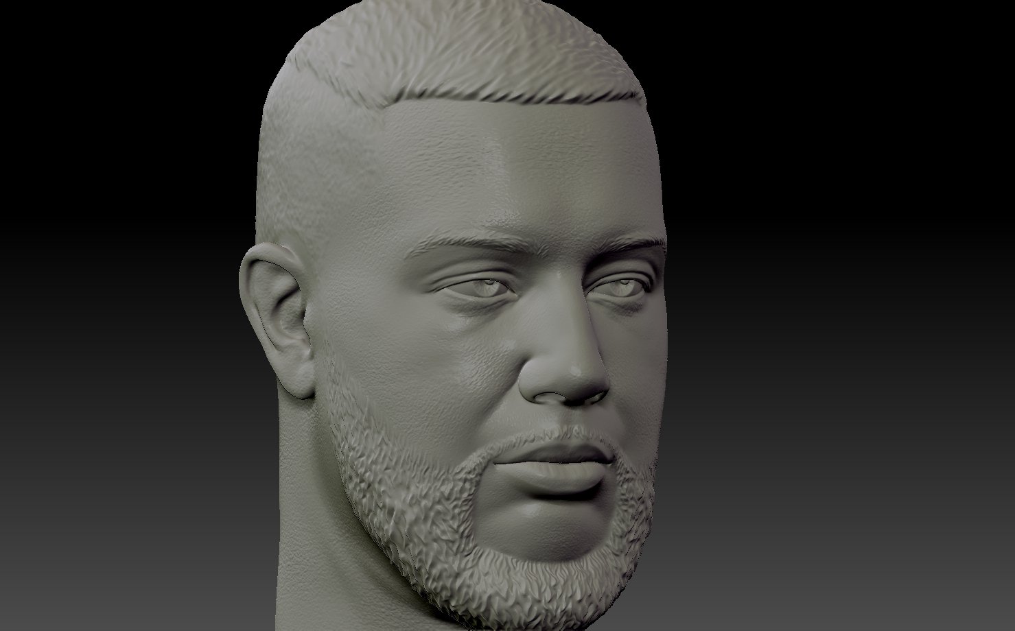 jah khalib Kopf die Büste charecter Legende hip hop Russisch 3D print model - Mito3D