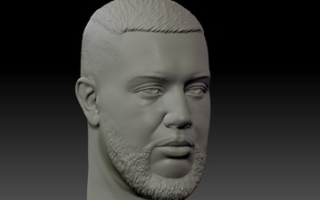 jah khalib cabeça a do busto charecter lenda quadril hop russo 3d print model - Mito3D
