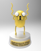 jake perro 3d impresión modelo in animales 3dexport aventura jake figurilla dibujos animados estilizar criatura 3d print model - Mito3D