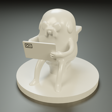 jake toilet 3d print model in animals 3dexport cartoon adventuretime jakethedog dog bathroom 3d print model - Mito3D