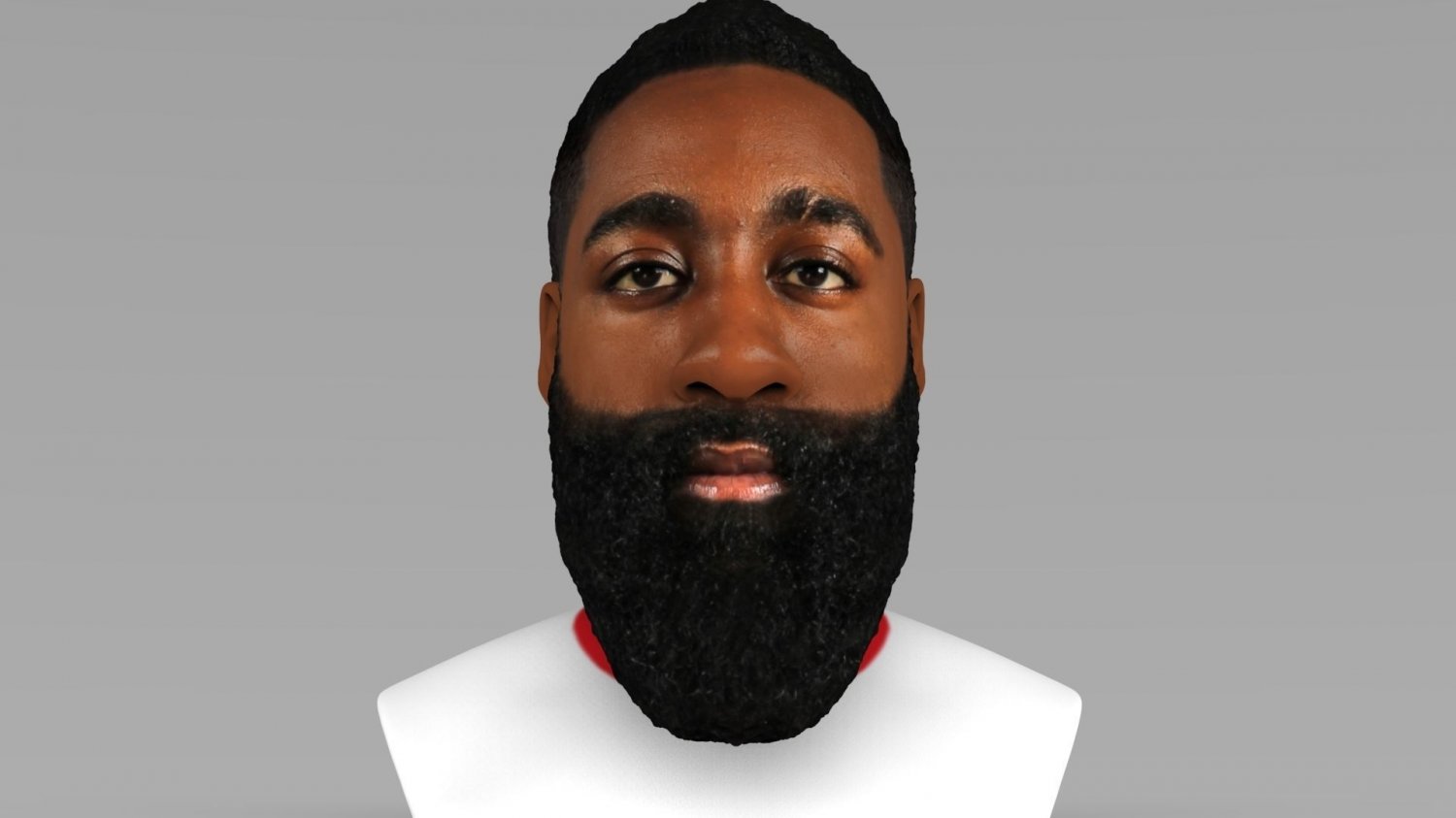 james harden bust ready color 3d printing print model in man 3dexport houston rockets nba basketball lebron michael jordan kobe bryant curry durant shaq oneal lakers wizards cavaliers celebrity 3D print model - Mito3D