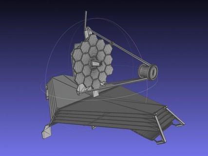 James webb espaço telescópio jwst básico modelo miniatura nave espacial voo space telescope 3d print model - Mito3D