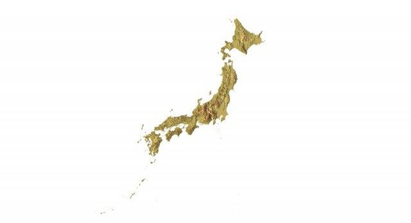 Giappone stl terreno carta geografica paesaggio nazione sollievo geografia continente montagna terra 3d print model - Mito3D