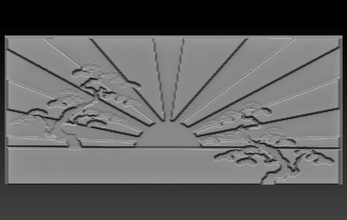 japon soleil soulagement 3d impression modèle in 3dexport reliefs relief 3dtable 3dtableau 3dprint 3dprinted 3dprinting 3d print model - Mito3D