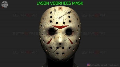jason voorhees mask - friday 13th movie horror halloween 3d print model in toys 3dexport scary monster cosplay voorhes killer movies novels slasher hlw games 3d print model - Mito3D