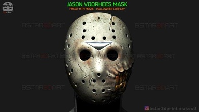 jason voorhees mask - horror halloween friday 13th movie 3d print model in toys 3dexport jasonvoorhees friday13th scary monster cosplay voorhes killer hlw games 3d print model - Mito3D
