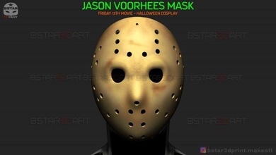 jason voorhees original mask - friday 13th movie halloween toy 3d print model in toys 3dexport jasonvoorhees friday13th horror scary monster cosplay voorhes killer movies novels slasher jason-voorhees halloween-mask halloween-cosplay hlw-mask-cosplay 3d print model - Mito3D
