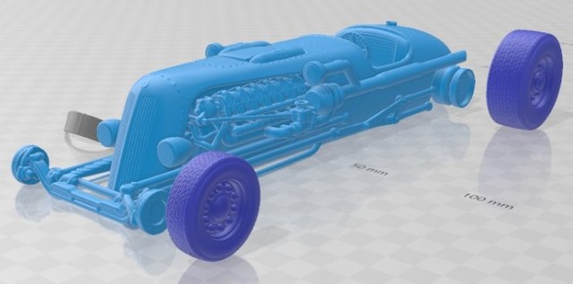 geai gaze réservoir voiture chaud barre imprimable 3d impression modèle in automobile 3dexport loisir diorama modélisation solide échelle 3d print model - Mito3D