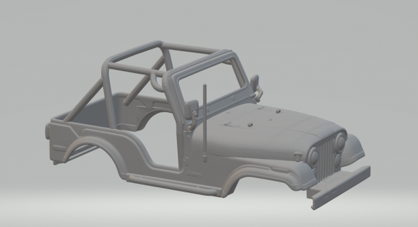 jeep cj5 76 veicolo pressofuso hotwheels slotcar caldo ruote giocattoli Stampa gara macchina 3d print model - Mito3D