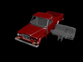 jeep gladiator62 rc body 3d print model in automotive 3dexport rcbody rccar axial traxxas trx4 rc4wd scale 3d print model - Mito3D