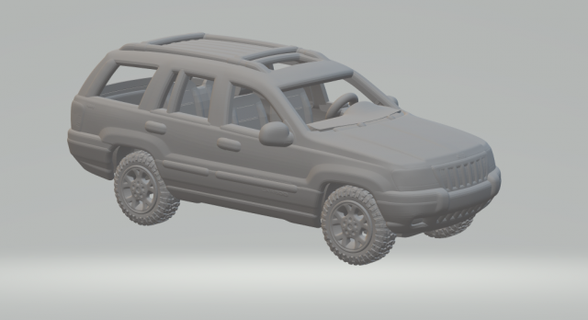 todoterreno grandioso cherokee vehículo fundido presión tragamonedas ruedas calientes miniaturas espacio impresión impreso caliente 3d print model - Mito3D
