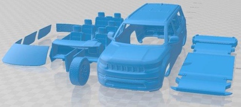 Jeep großartig Waggoner 2022 druckbar Wagen Slot scalextric tamiya rc miniz Hobby Mikro Crawler 3d print model - Mito3D