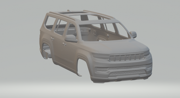 jeep wangoner véhicule moulé pression roues chaudes fente voiture slot chaud jouets 3dpirnt impression imprimable 3d print model - Mito3D