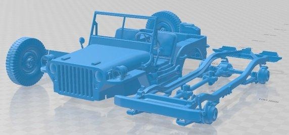 todoterreno willys mp 1942 imprimible coche vehiculo automotor espacio scalextric Tamiya rc miniz pasatiempo micro fundido presión 3d print model - Mito3D