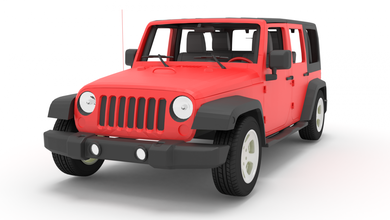 jeep wrangler 3d print ready model in vehicle 3dexport 3dprintable realistic suv high-quality high-poly easy-to-use 3d print model - Mito3D