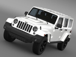 jeep wrangler black edition 2 2015 usa american normal car cars door off-road compact suv vehicle transport auto avto 3d print model - Mito3D