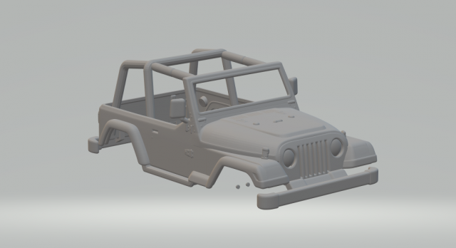 jeep wrangler mk2 vehicle diecast slotcar hotwheels miniatures slot print printed hot wheels 3D print model - Mito3D