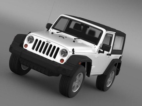 jeep wrangler uk sport 2008 3d model in suv 3dexport avto car vehicle auto automobile cars high poly 3d print model - Mito3D