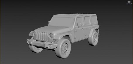 jeep wrangler unlimited 2019 on a small scale 3d print model in automotive 3dexport car cars hobby american auto truck sport printcar drive rc toy plastic 172 3d print model - Mito3D