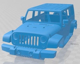 jeep wrangler unlimited sahara 2013 printable body car slot scalextric tamiya rc miniz hobby micro crawler 3d print model - Mito3D