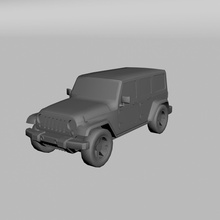 jeep wrangler unlimited 3d print model in automotive 3dexport car hobbi 3dprint auto drive wheel 3d print model - Mito3D