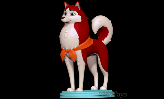 jenna - balto 3d print model in animals 3dexport canine dog female feral cartoon 3d print model - Mito3D