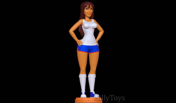 jessica - scooby doo camp scare 3d print model in woman 3dexport female thick thicc 3d print model - Mito3D