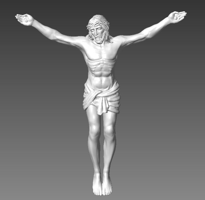 jesu on cross 1 3d print model in sculpture 3dexport christ god man 3D print model - Mito3D