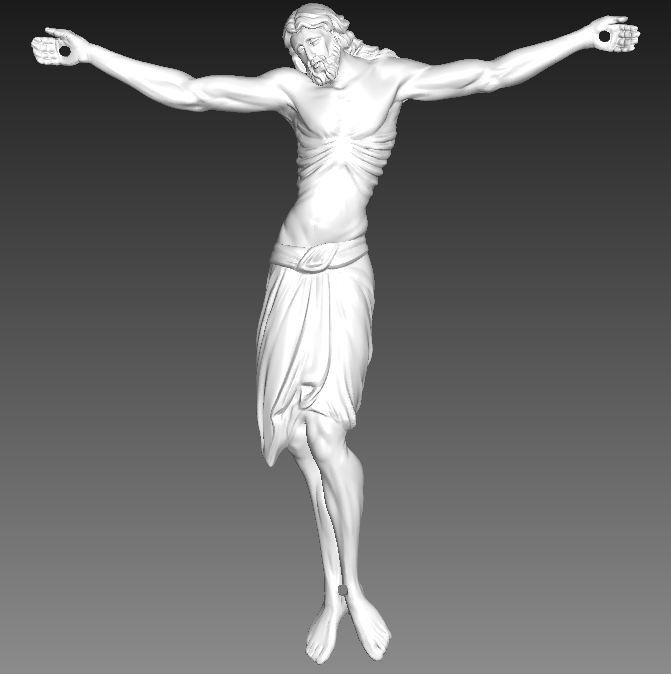 jesu on cruzar 4 3d impresión modelo in escultura 3dexport dios 3D print model - Mito3D