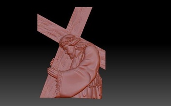 Gesù cattolico religione cnc attraversare appeso monumento memoriale 3d print model - Mito3D