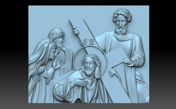 jesus carries cross jesus religion catholicism catholic cnc holy relief bas-relief christianity orthodoxy